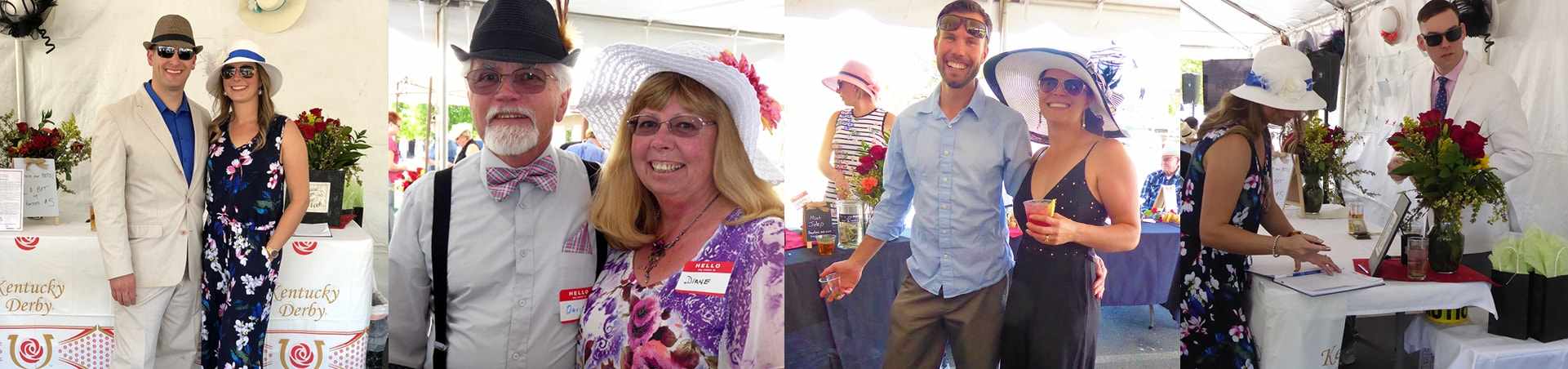 A collage of photos showing Distinctive Dental Care's Annual Kentucky Derby Party